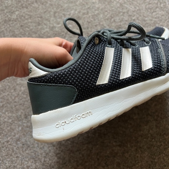 Adidas Cloudfoam Grey Black Running Lightweight Sneaker Shoes 28Y001 Women’s 9.5 - Picture 3 of 11